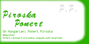 piroska ponert business card